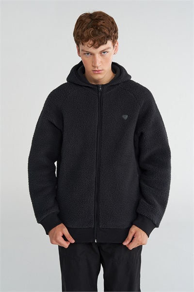Hummel Hml Rove Sherpa Zip Hoodie Erkek Ceket 922429-2001 BLACK