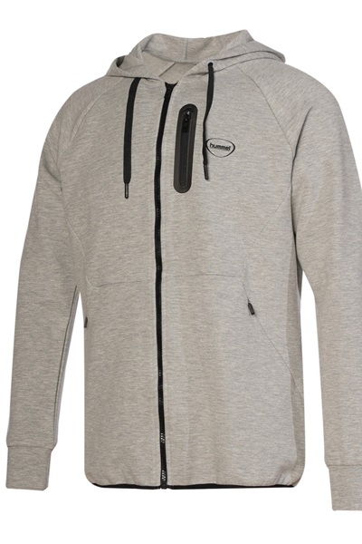 Hummel Hml Nova Zip Hoodie Erkek Ceket 980343-2006 GREY MELANGE