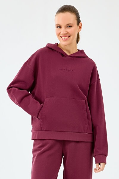 Skechers W Essential Hoodie  Kadın Sweat S2610013-3877 Bordoeux