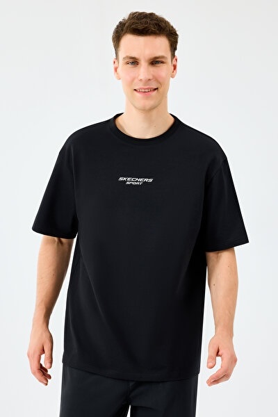 Skechers M Graphic Tee Reflect Logo Oversize  Erkek T-shirt S231094-3817 Black