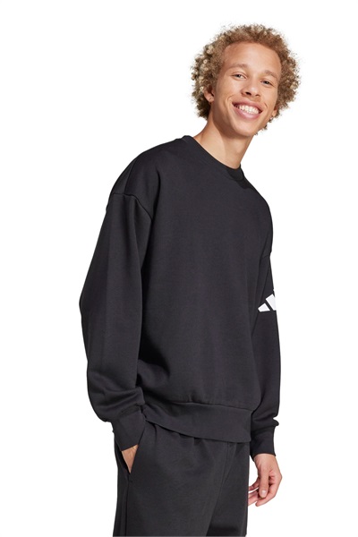 Adidas M Swt Fl Erkek Sweat Jf3542 BLACK/WHITE